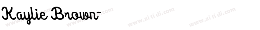Kaylie Brown字体转换